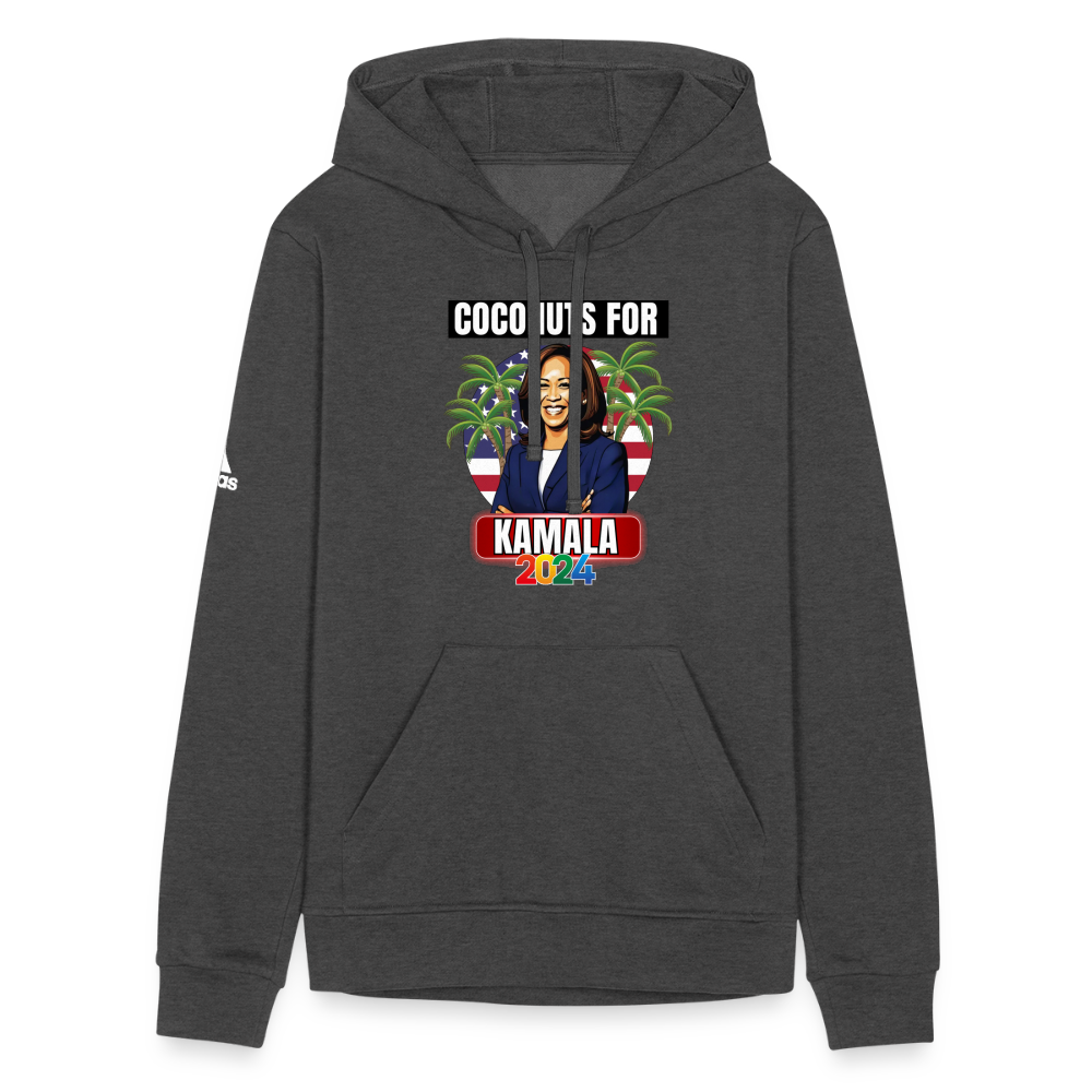 Kamala Harris for President You Think You Just Fell Out Of A Coconut Tree 2024, Adidas Unisex Fleece Hoodie - charcoal grey