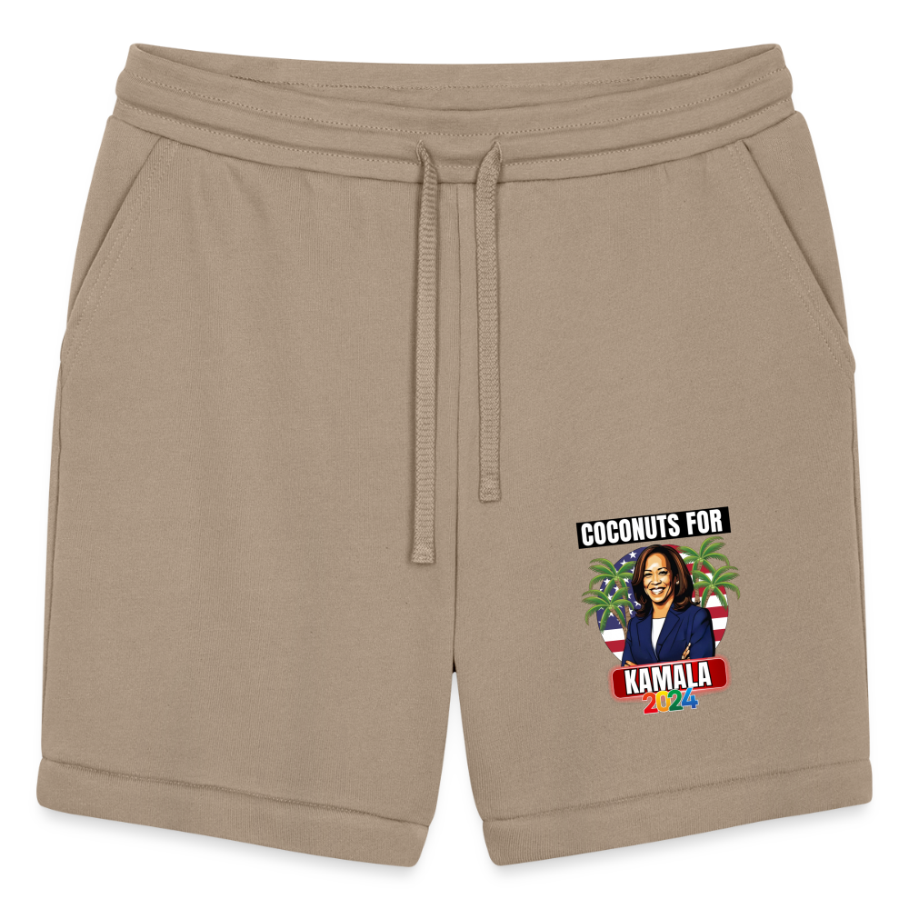 Kamala Harris for President You Think You Just Fell Out Of A Coconut Tree 2024, Bella + Canvas Unisex Short - tan