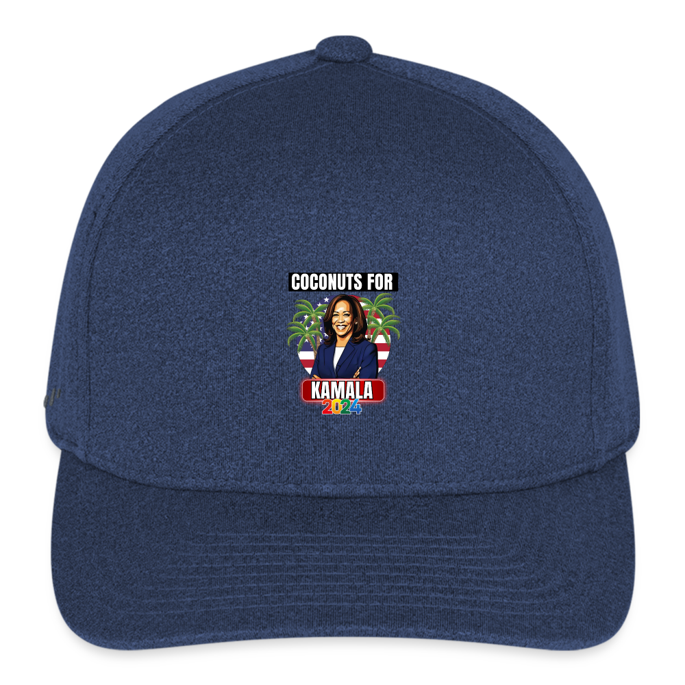 Kamala Harris for President You Think You Just Fell Out Of A Coconut Tree 2024, Flexfit Fitted Melange Baseball Cap - heather navy