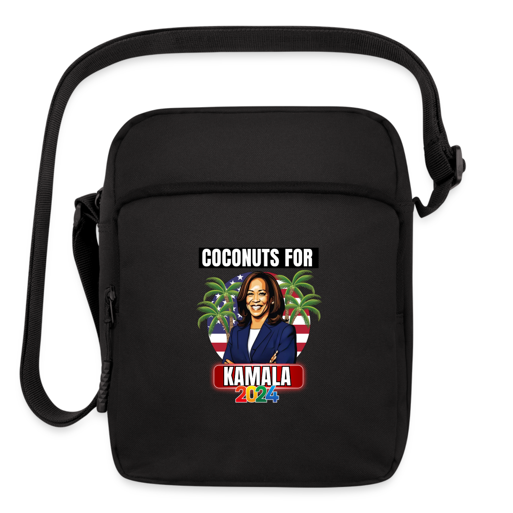 Kamala Harris for President You Think You Just Fell Out Of A Coconut Tree 2024, Upright Crossbody Bag - black