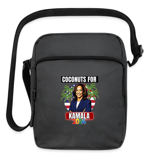 Kamala Harris for President You Think You Just Fell Out Of A Coconut Tree 2024, Upright Crossbody Bag - charcoal grey