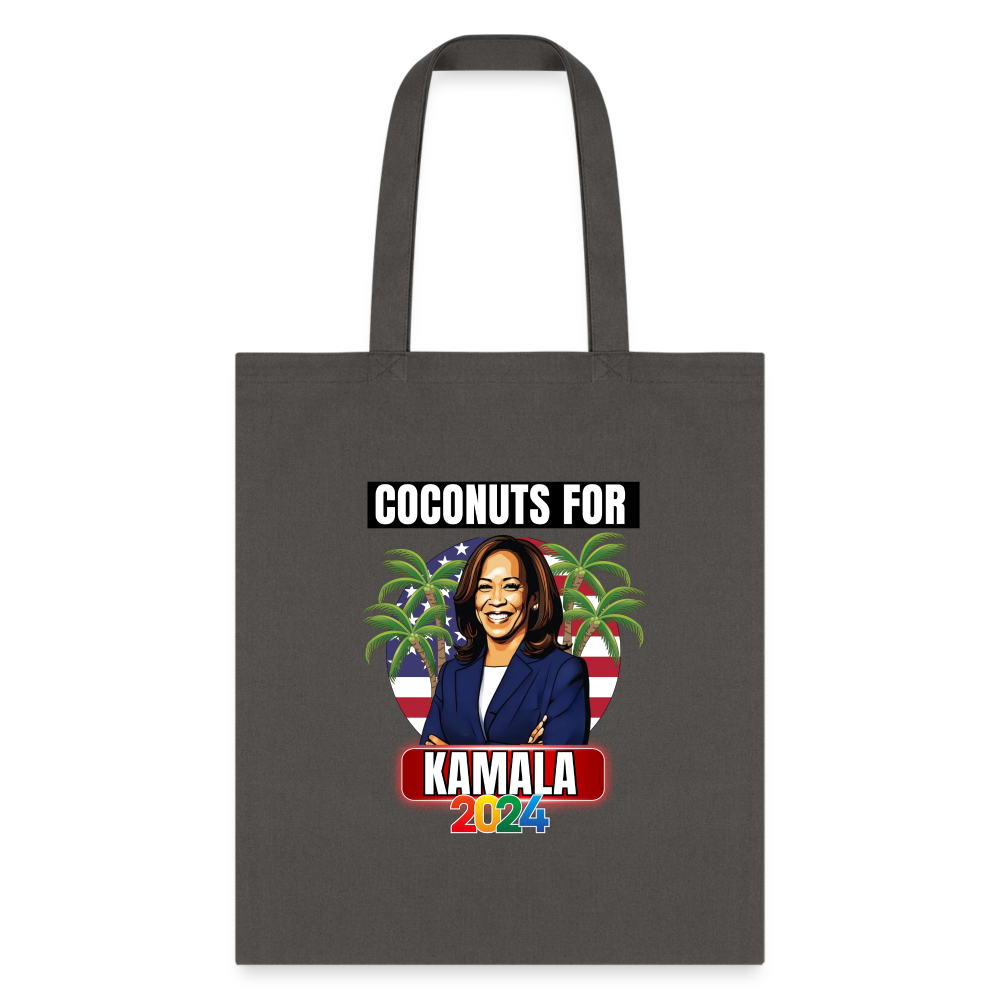 Kamala Harris for President You Think You Just Fell Out Of A Coconut Tree 2024, Tote Bag - charcoal