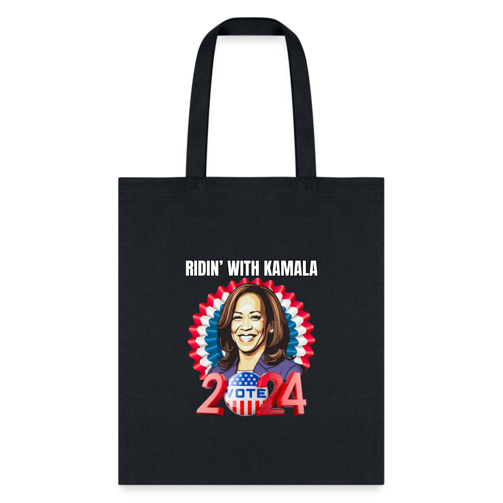 Ridin with Kamala harris for president 2024, Tote Bag - black