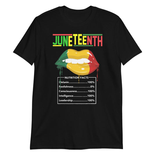 Juneteenth Nutritional Facts T-shirt