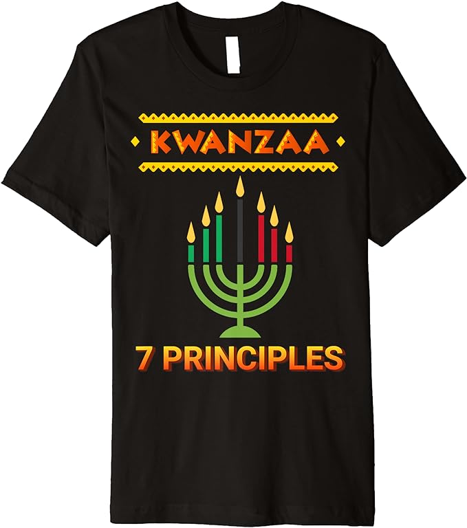 Kwanzaa Africa Candles Seven Principles African American Premium T-Shirt