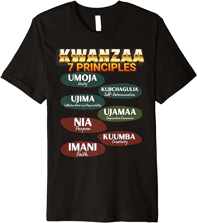 Kwanzaa Africa Seven Principles Graphic Design Premium T-Shirt