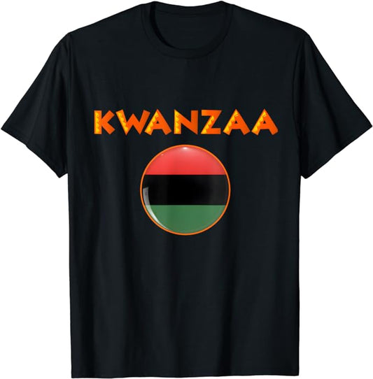 Kwanzaa Authentic Red Black Green African American Design T-Shirt