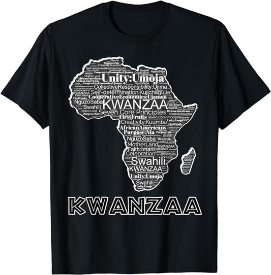 Kwanzaa Seven Principles of Kwanzaa Africa Graphic Design T-Shirt