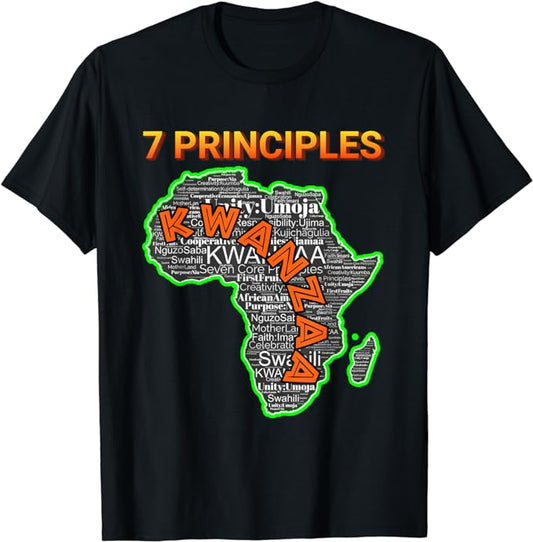 Kwanzaa Africa 7 Principles of Kwanzaa Authentic Design T-Shirt