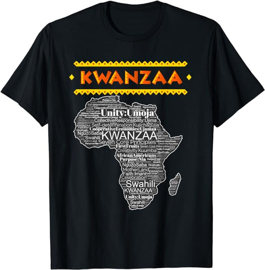 Kwanzaa Africa Black History African American Graphic Design T-Shirt