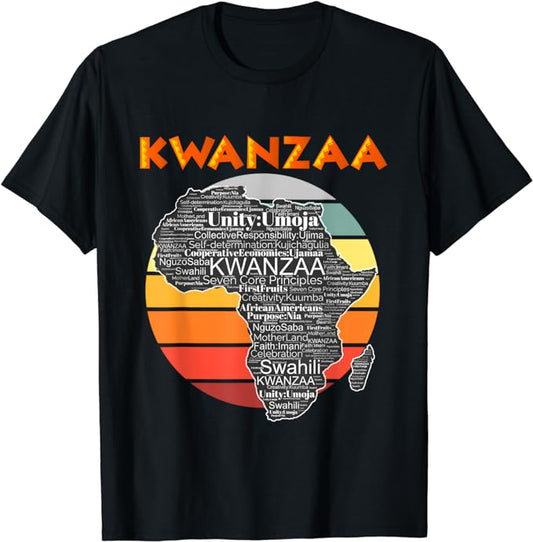 Kwanzaa Africa Seven Principles of Kwanzaa African American T-Shirt