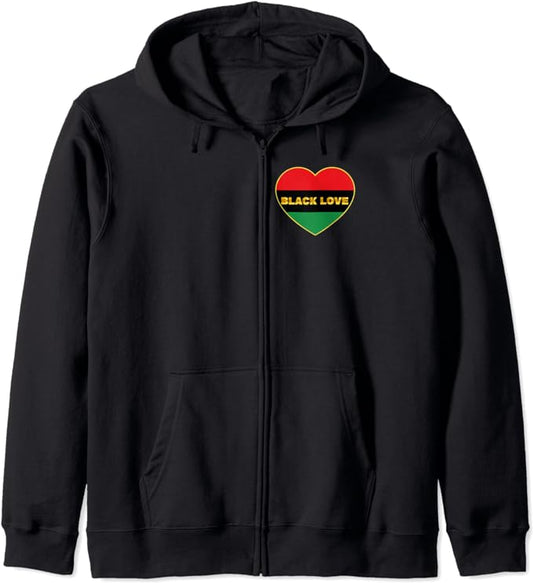 I Love Being Black Authentic Black History Design Zip Hoodie