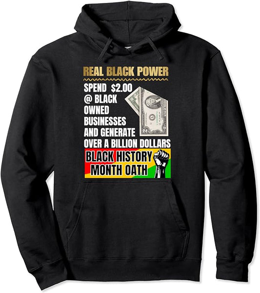 Black History Month, Real Black Power African American Unity Pullover Hoodie